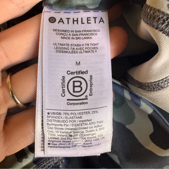 Athleta Ultimate Stash II Camo Leggings - Blue and Green - Picture 11 of 12